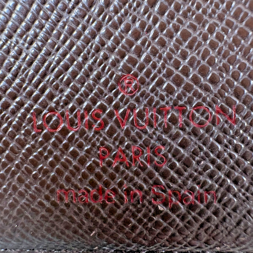 Louis Vuitton LV Damier Ebene Portefeuille Viennois French Kisslock Wallet Brown - Picture 12 of 16